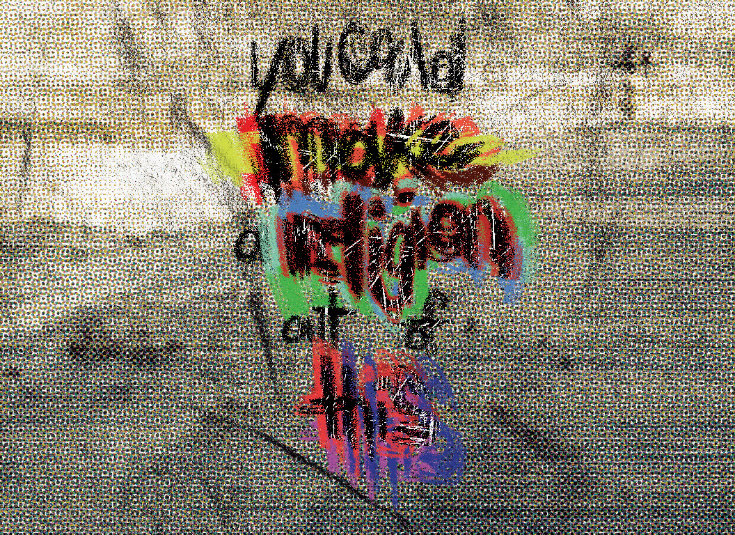 This is one of the designs in the series. It says 'You could make a religion out of this' in all lowercase handwritten typography. The different techniques in Photoshop used in this design give it a fuzzy but grungy feeling.